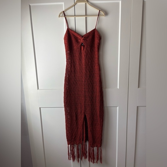 Cider Crochet Dress with Slit - Picture 5 of 9